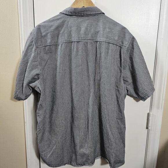 Dickies Short Sleeved Hickory Striped Button Shirt Men’s Sz 3XL Train Conductor - Picture 5 of 6